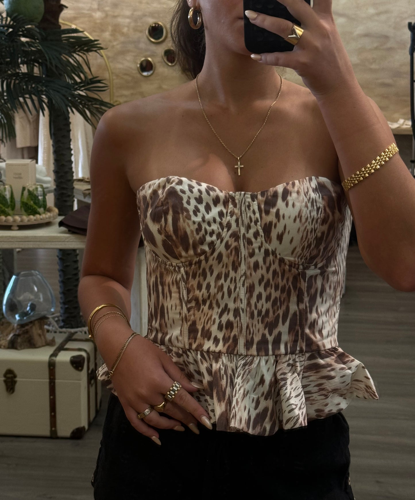 Leopard Bustier