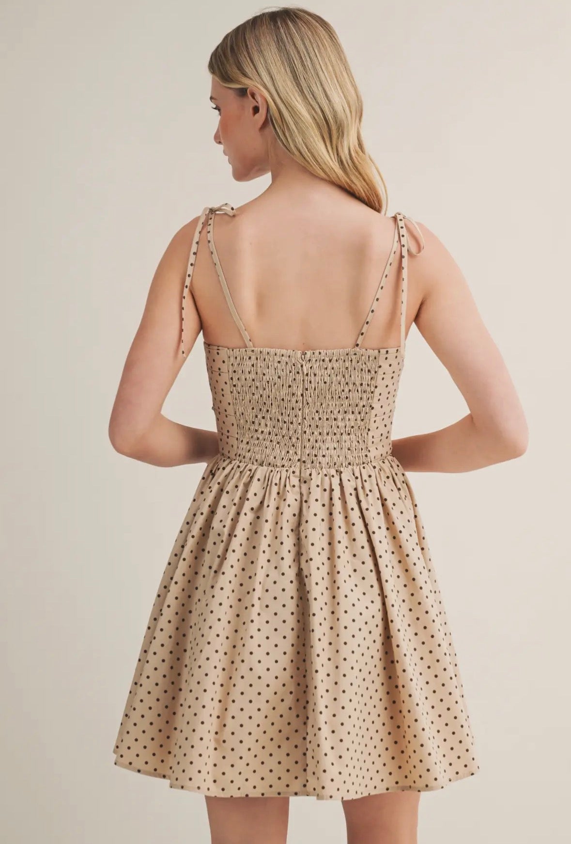 Mocha Polka Dot Dress