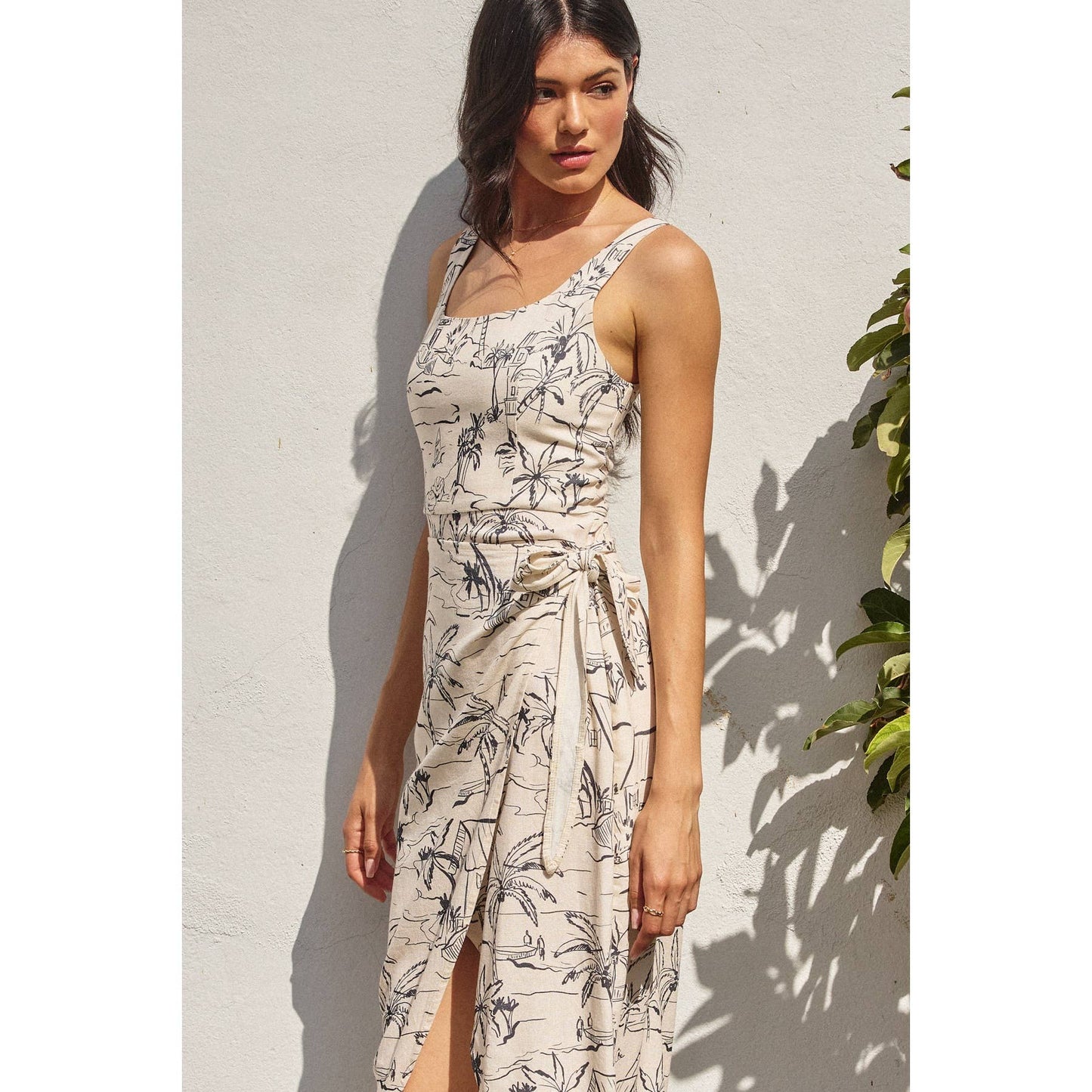 Sail Away With Me Midi Wrap Dress