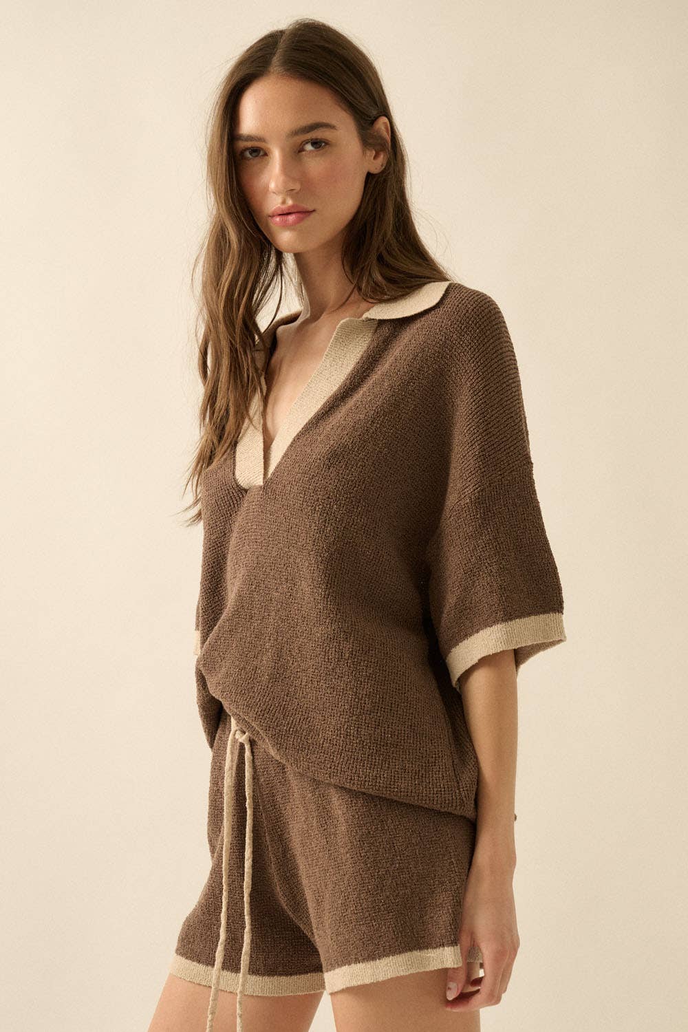 Polo Sweater - Two Tone