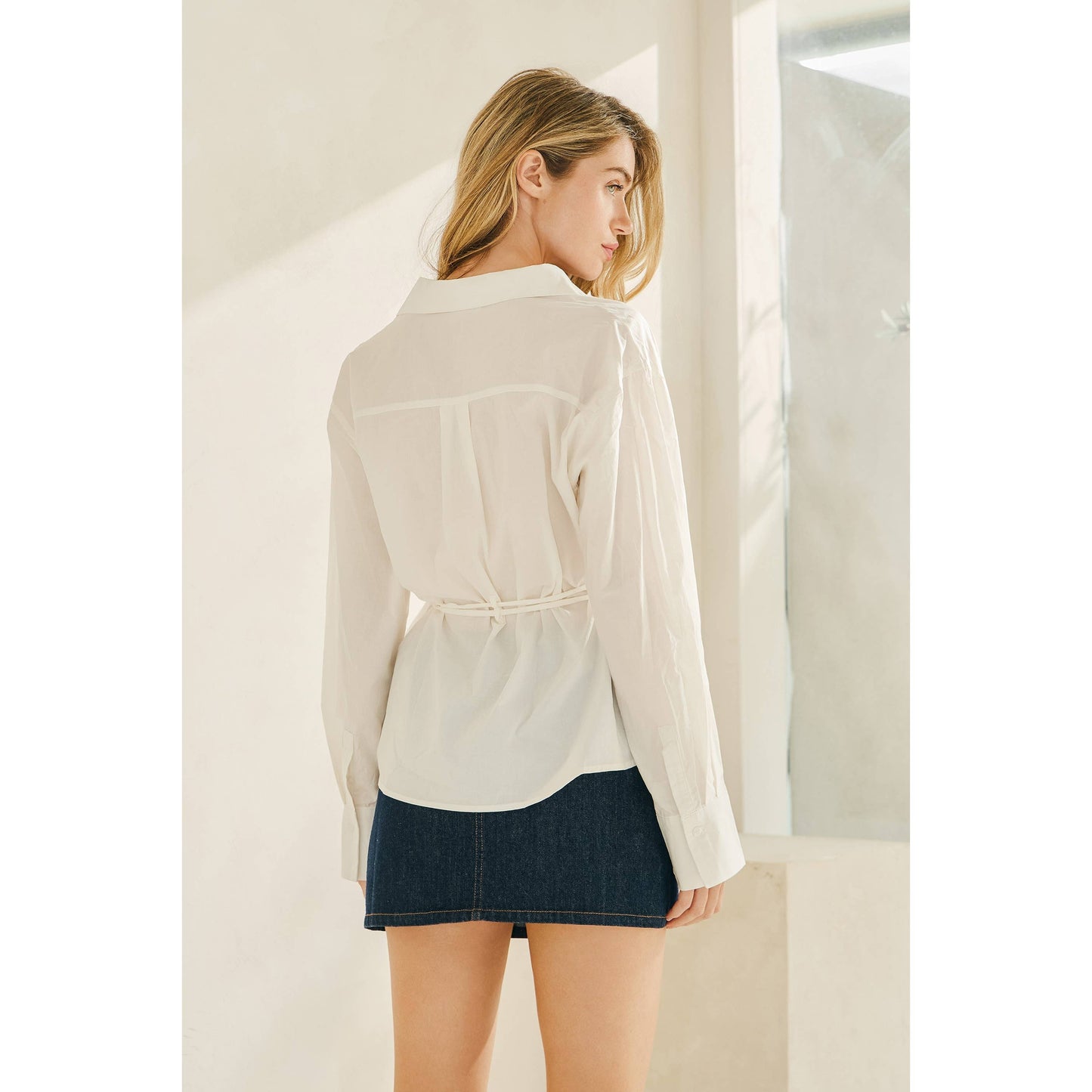 Olivia Tie-waist shirt