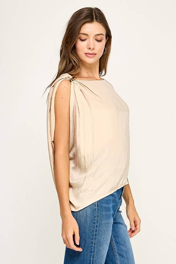 Sand Satin Top