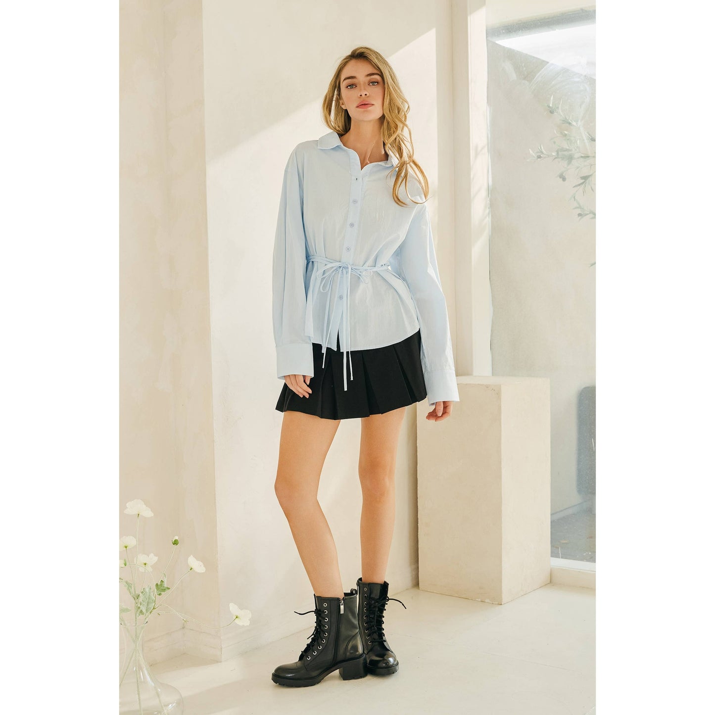 Olivia Tie-waist shirt