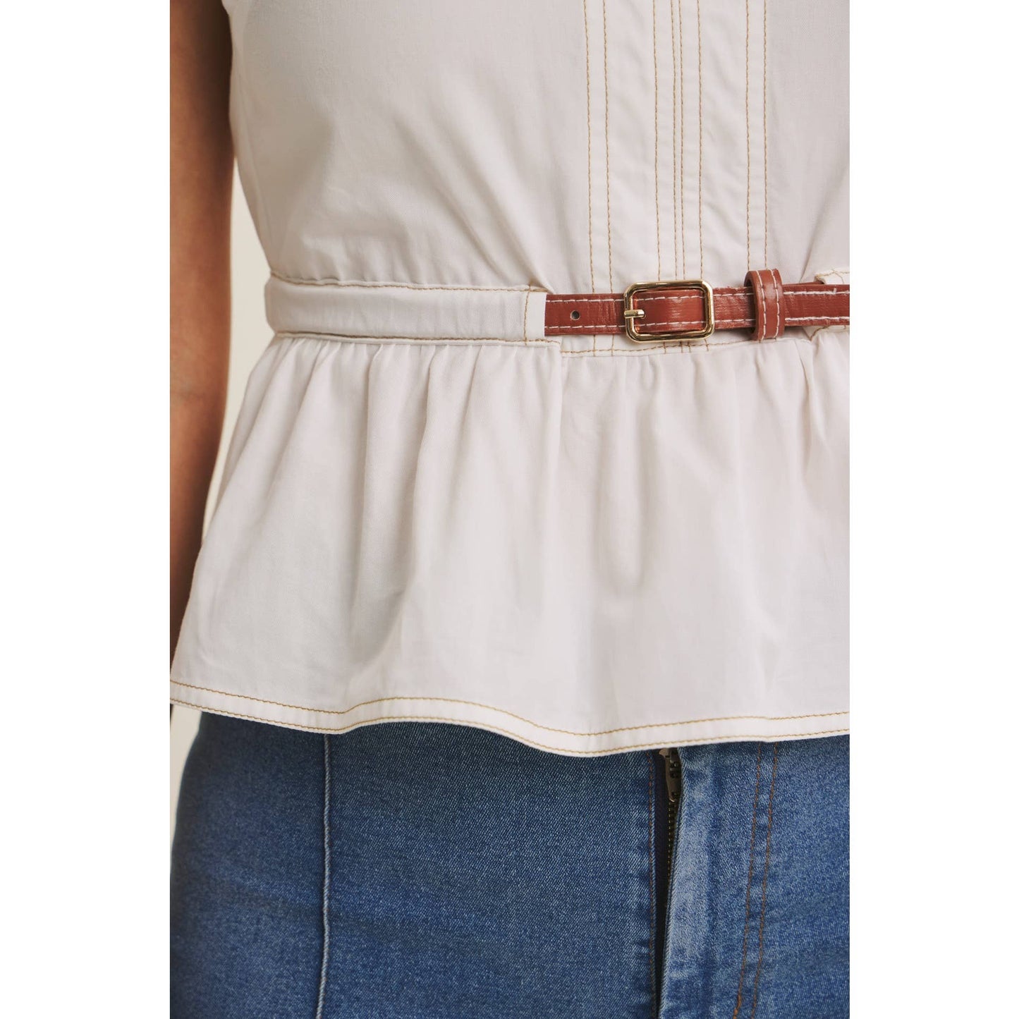 CAMERON BELTED COTTON TOP