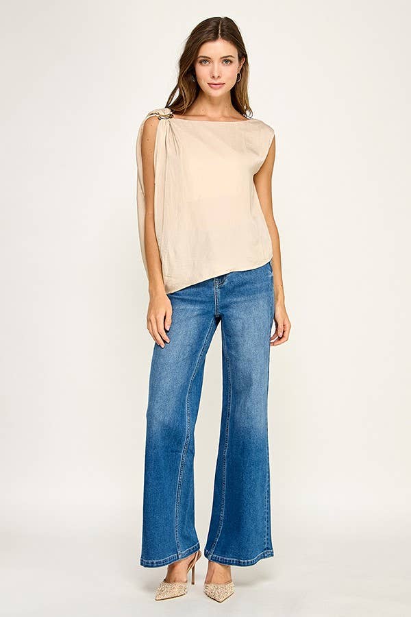 Sand Satin Top