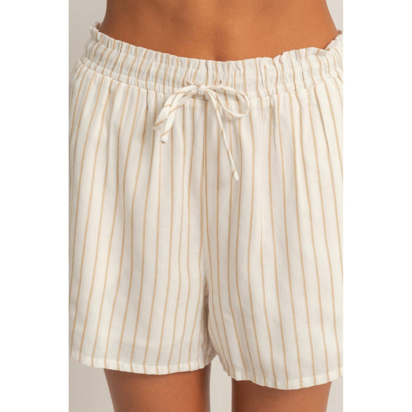 Striped Drawstring Shorts - Set