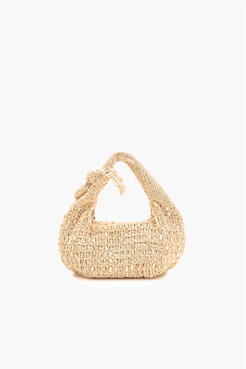 Crochet Shell Beaded Purse