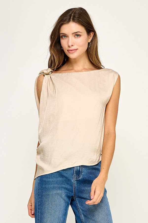 Sand Satin Top
