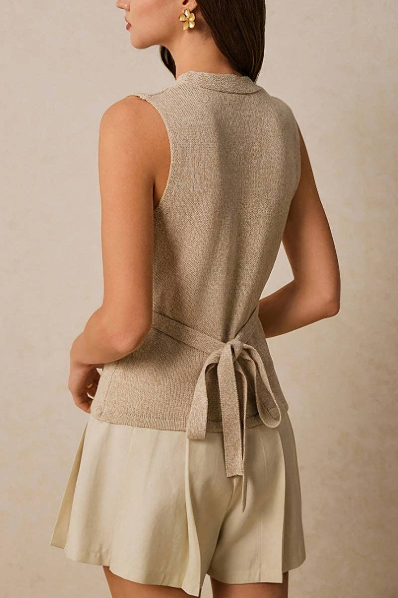 Shell-Button Accent Tank Top