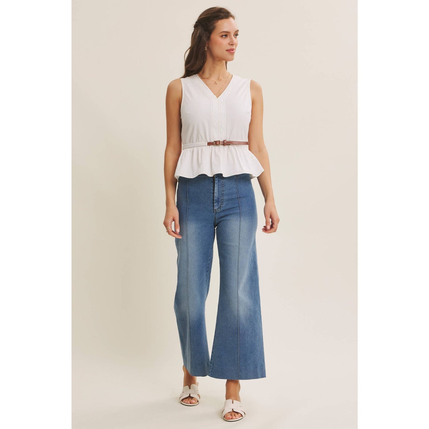 CAMERON BELTED COTTON TOP