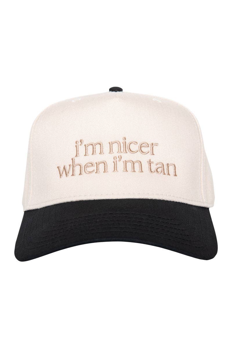 I'm Nicer When I'm Tan Two-Toned Vintage Hat