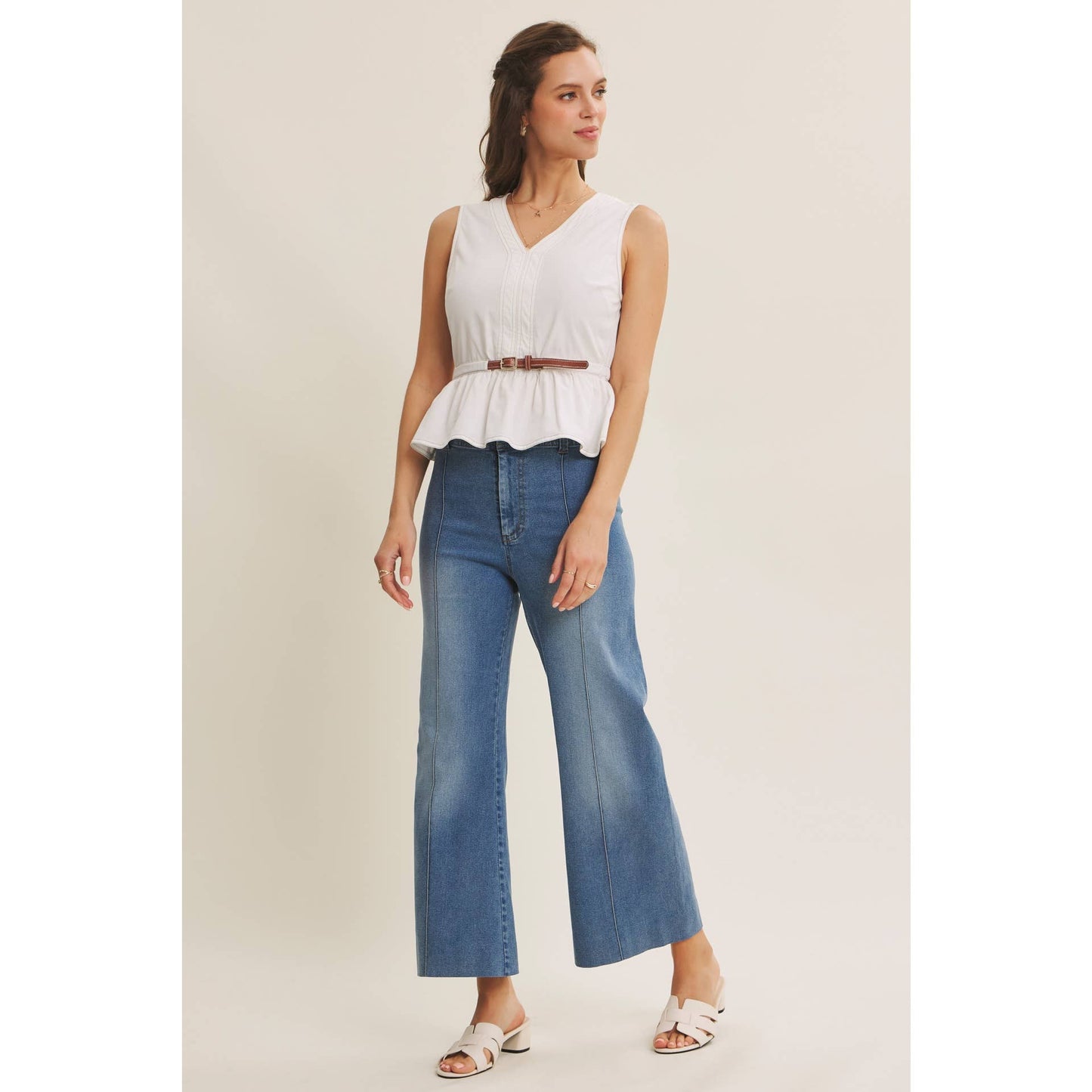 CAMERON BELTED COTTON TOP