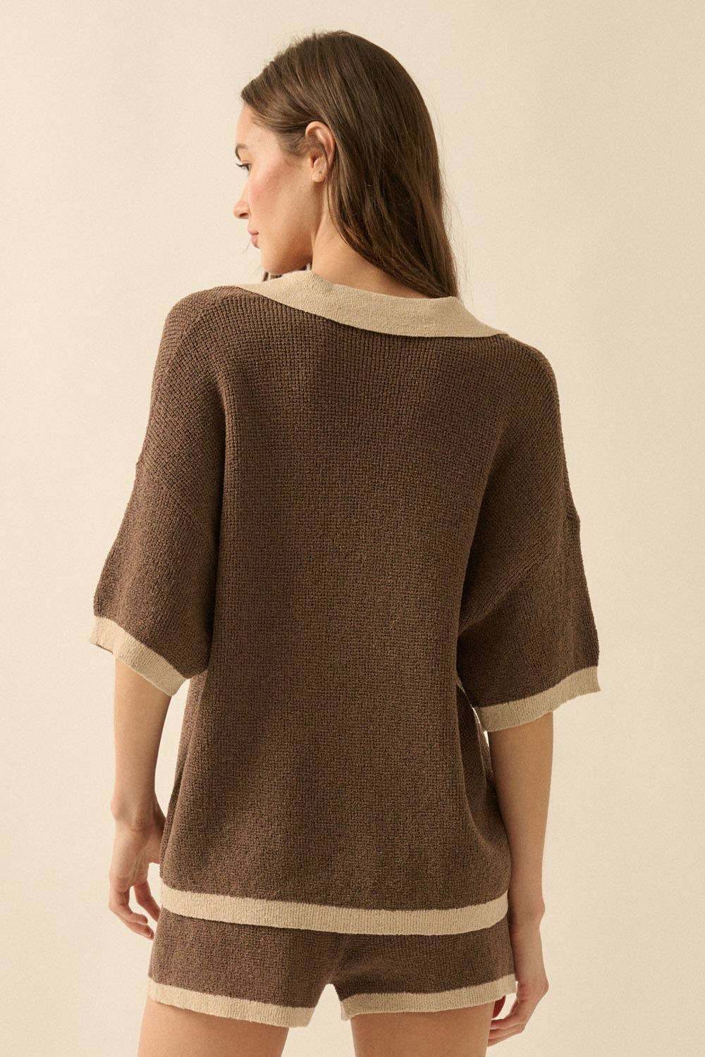 Polo Sweater - Two Tone