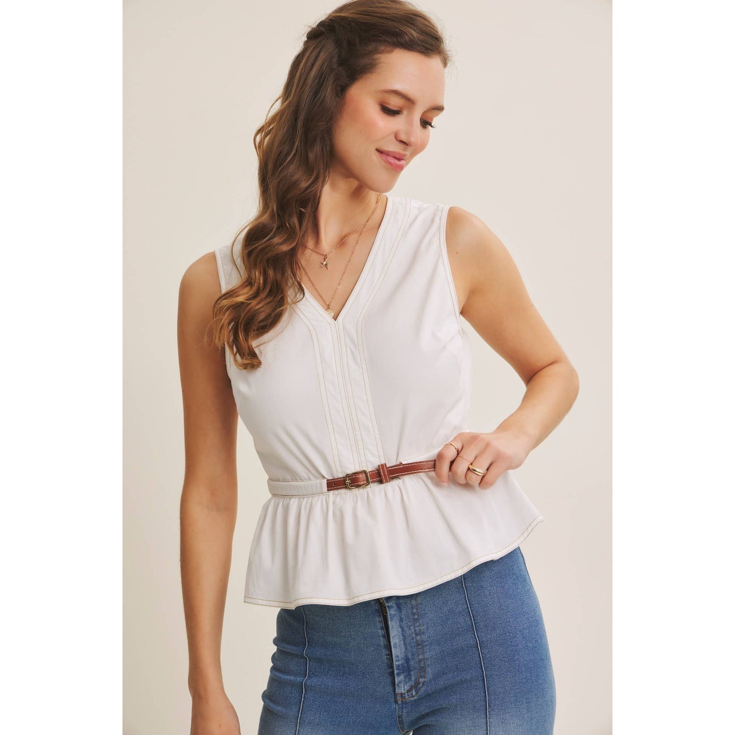 CAMERON BELTED COTTON TOP