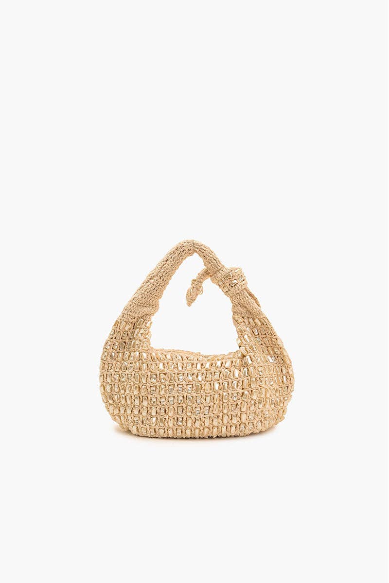 Crochet Shell Beaded Purse