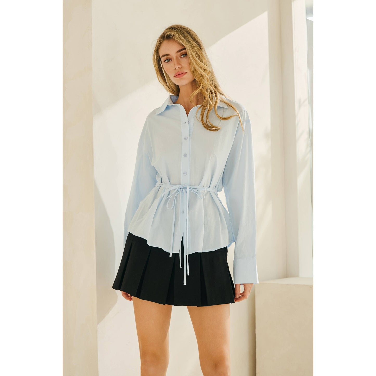 Olivia Tie-waist shirt