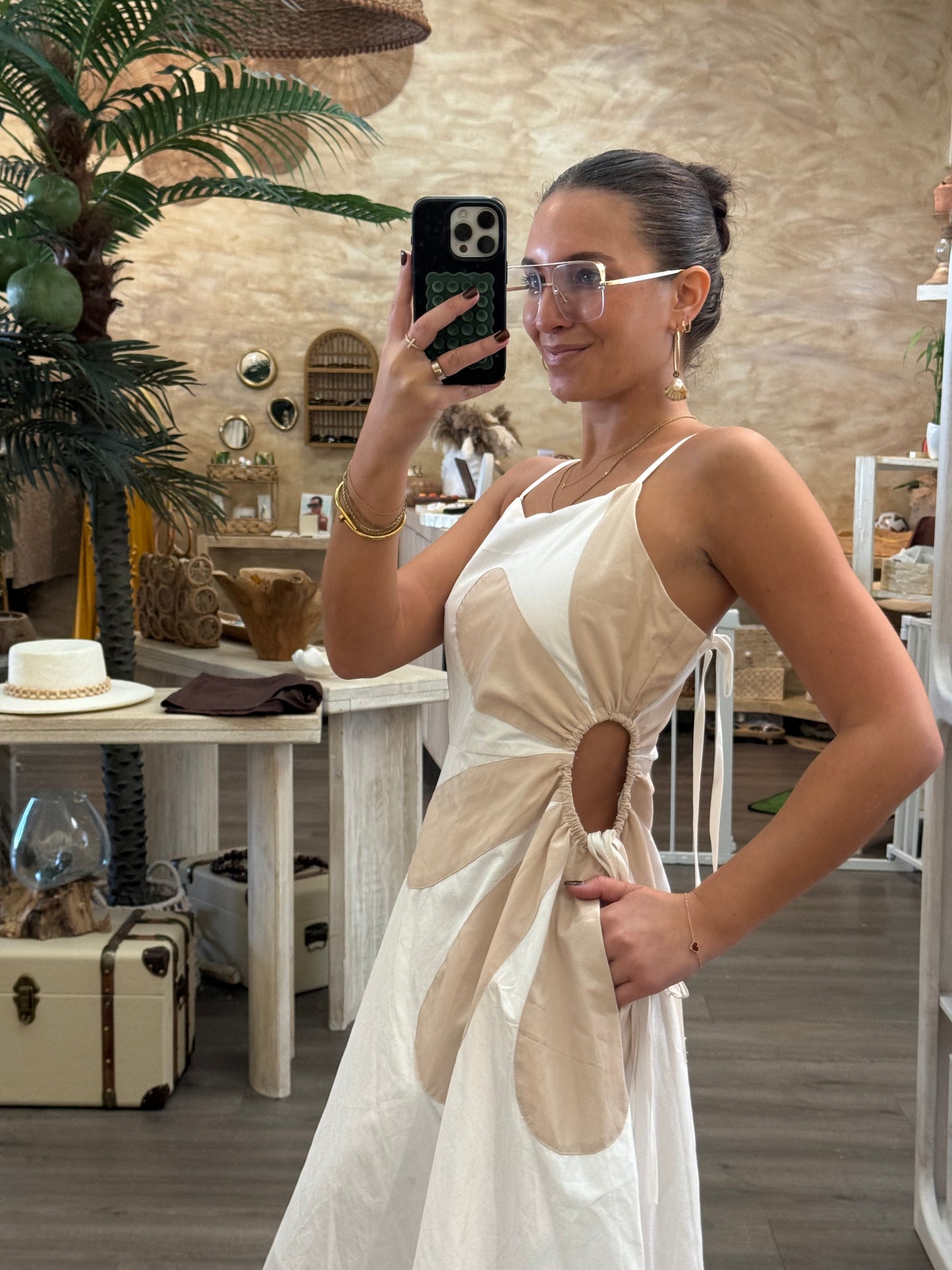 Flower Cutout Dress