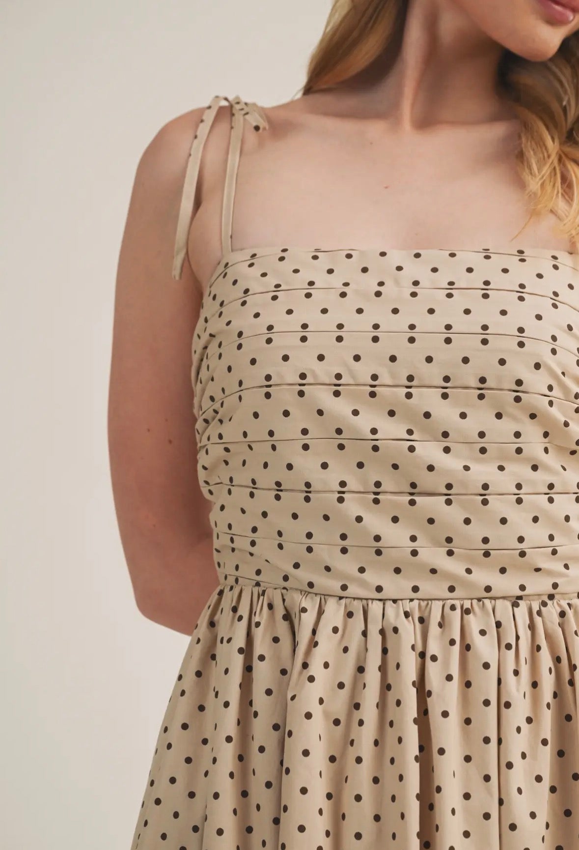 Mocha Polka Dot Dress