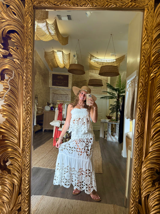 Santorini Eyelet Skirt