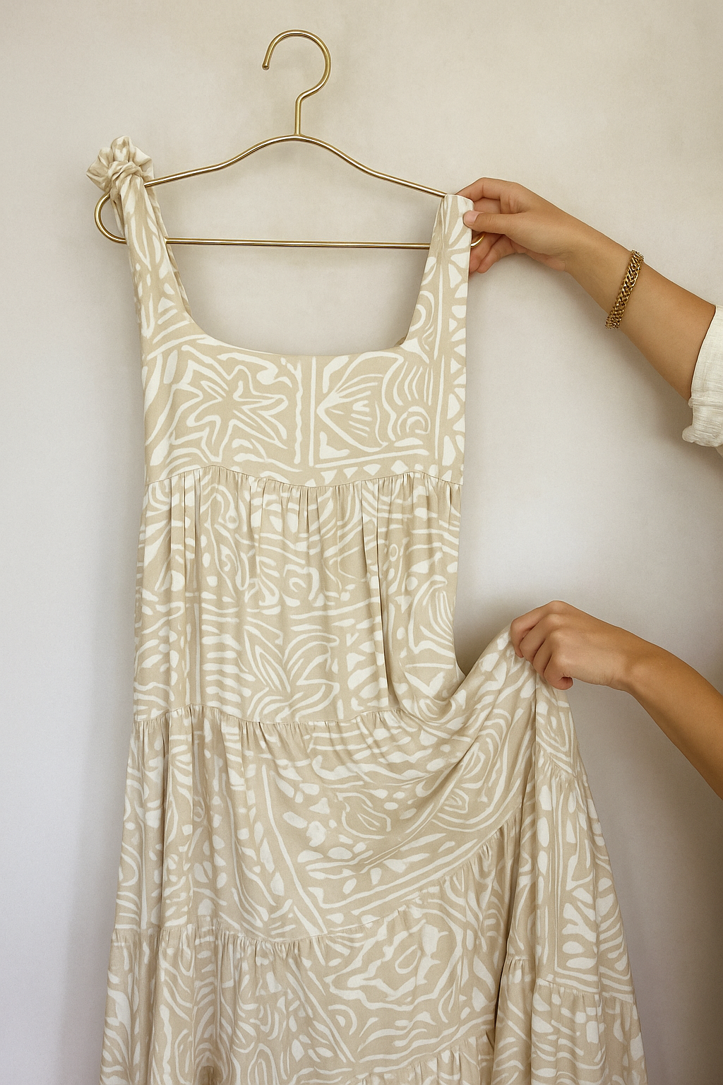 Sea Print Midi Dress