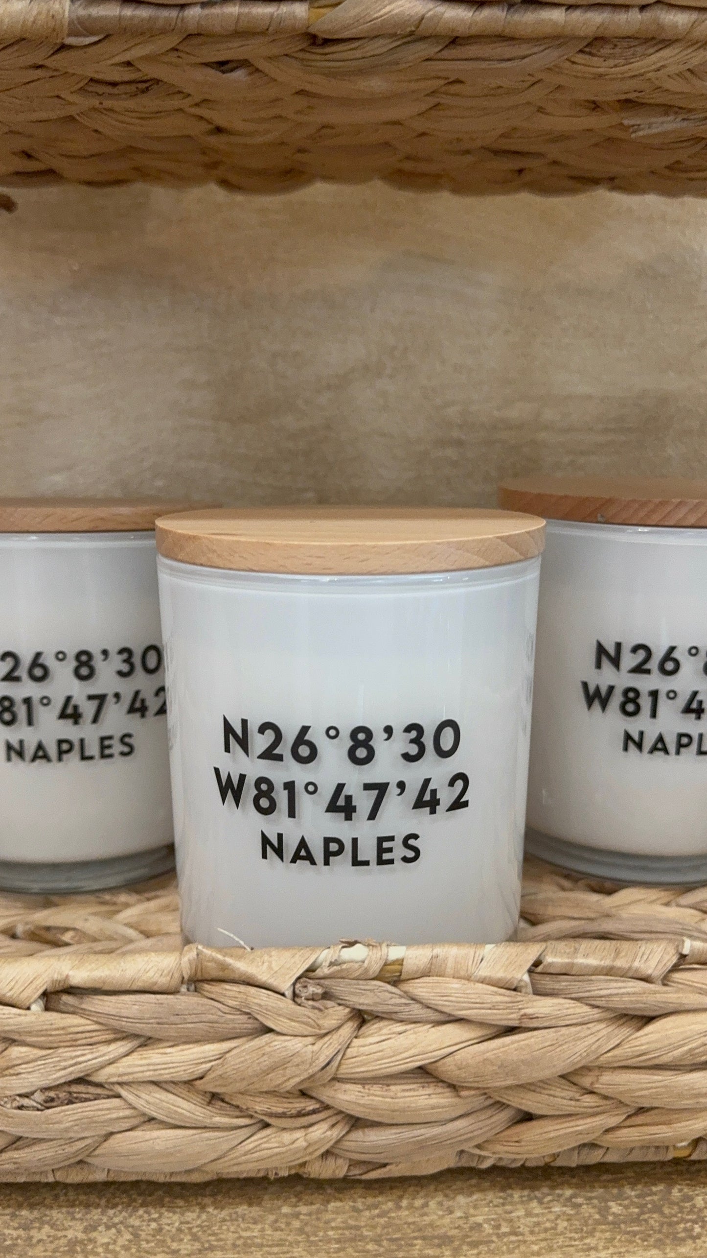 Naples Coordinates Candle