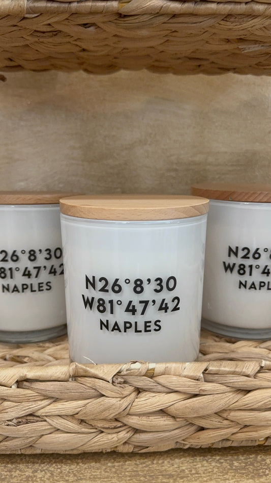 Naples Coordinates Candle