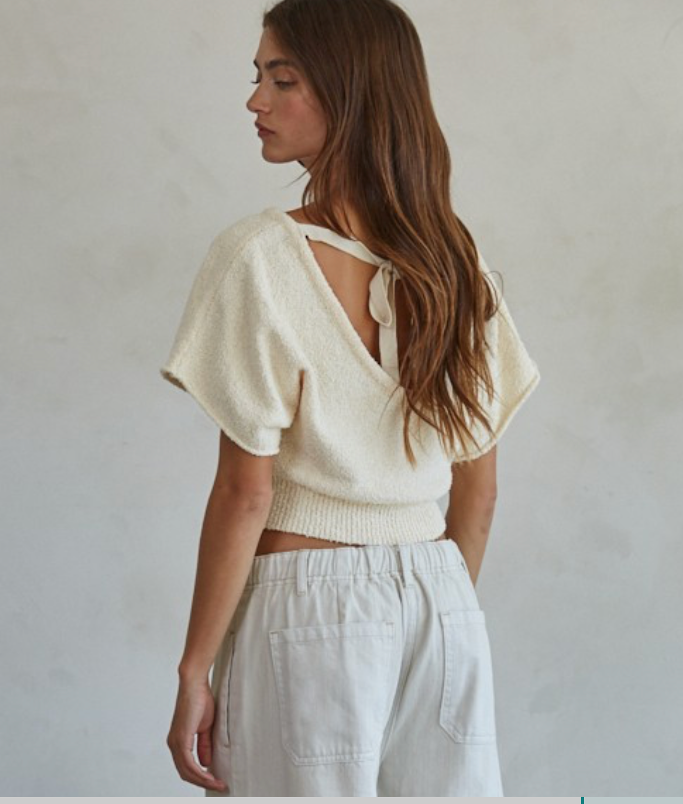 Paris Tie Back Sweater Top