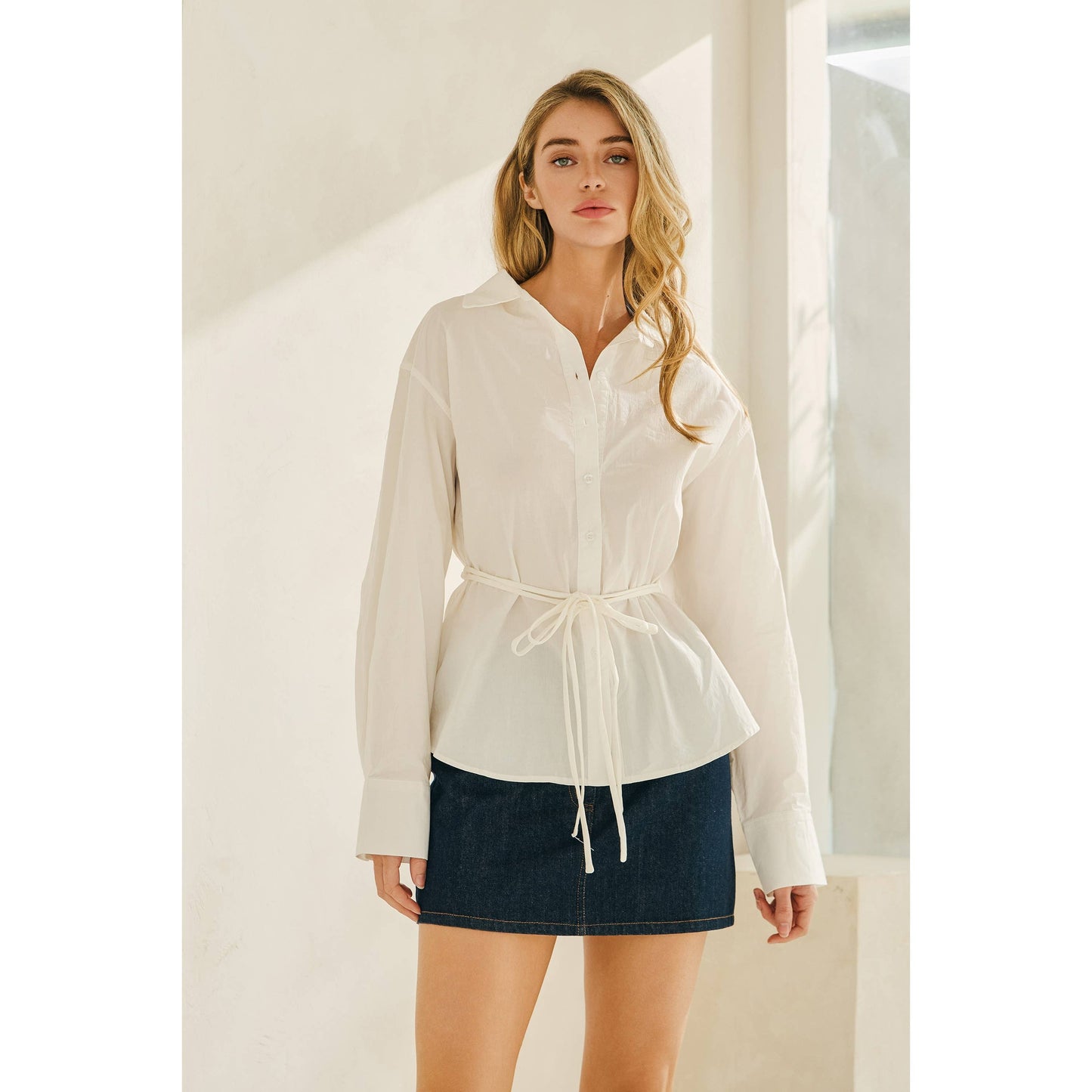Olivia Tie-waist shirt