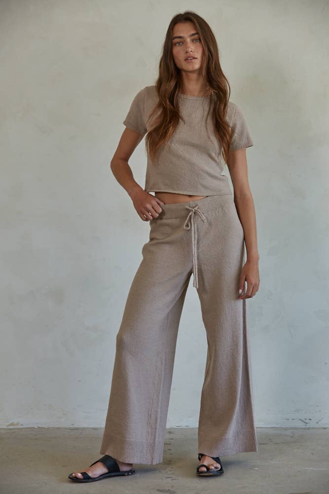 Sweater Wide Leg Pants