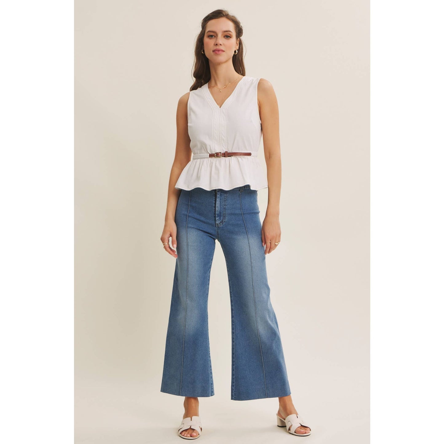 CAMERON BELTED COTTON TOP