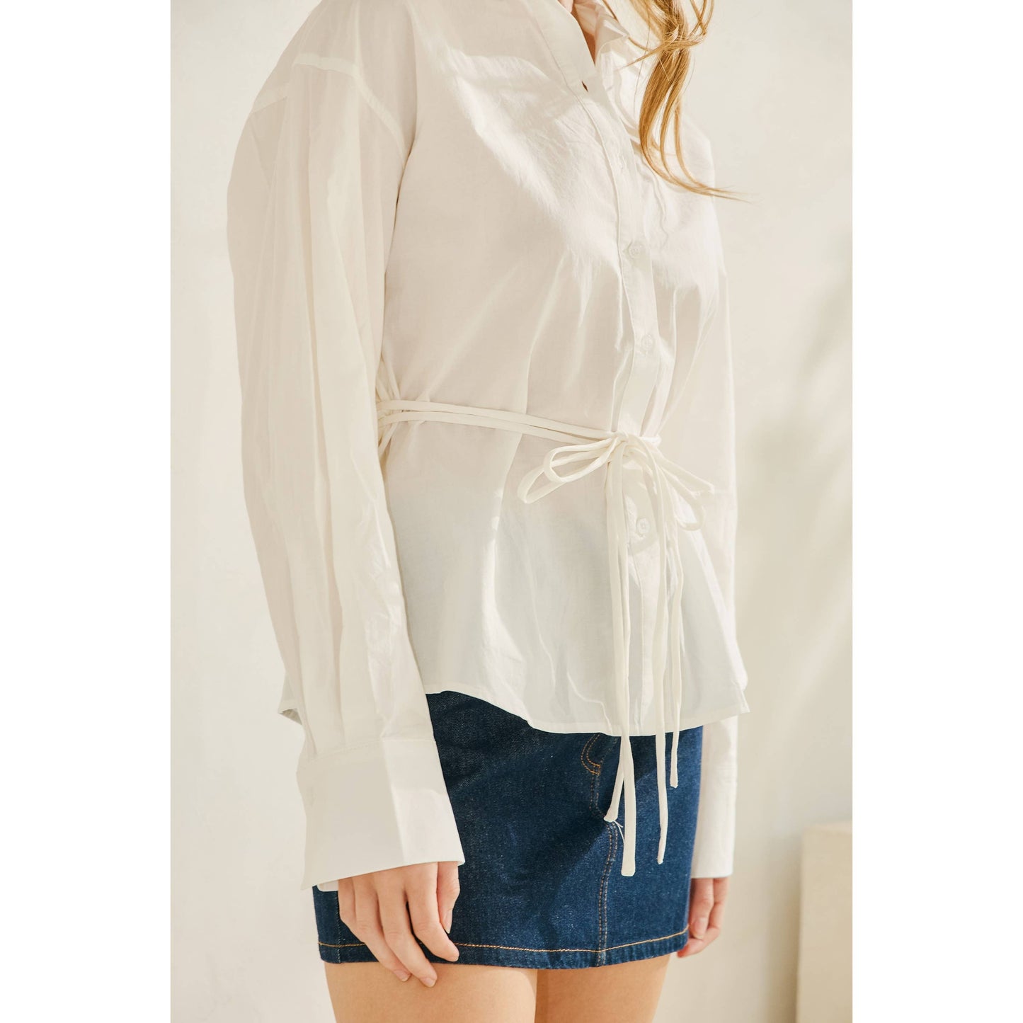 Olivia Tie-waist shirt