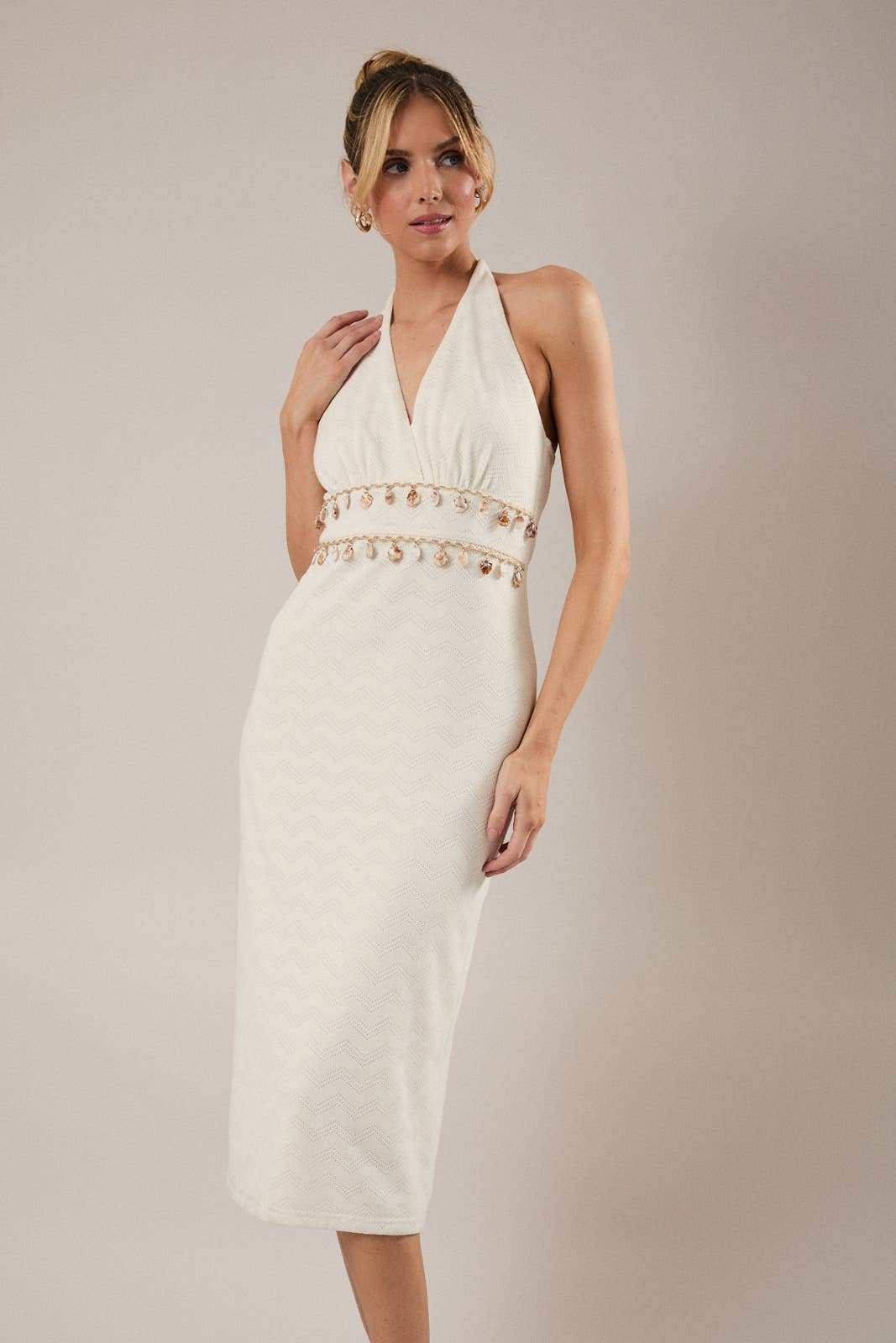 SHELL V NECK DRESS