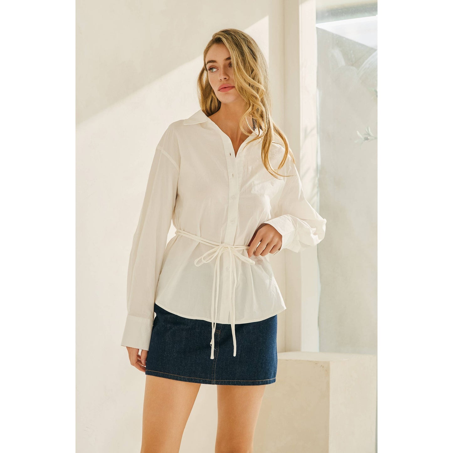 Olivia Tie-waist shirt