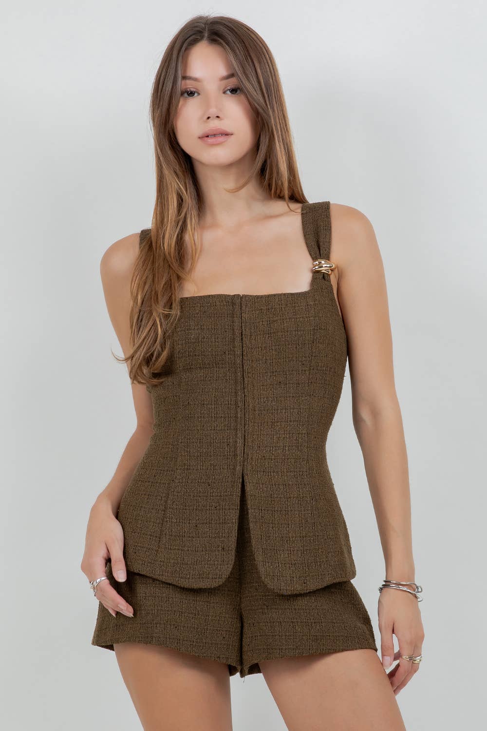 Olive Tweed Shorts